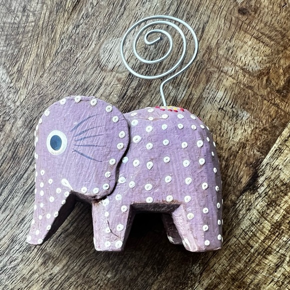 World Market Hand Carved Wooden Photo Holders - Picture 2 of 6